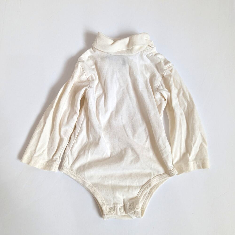 Vintage Miniwear Turtleneck Onesie Unisex Children's Size 12m Cream